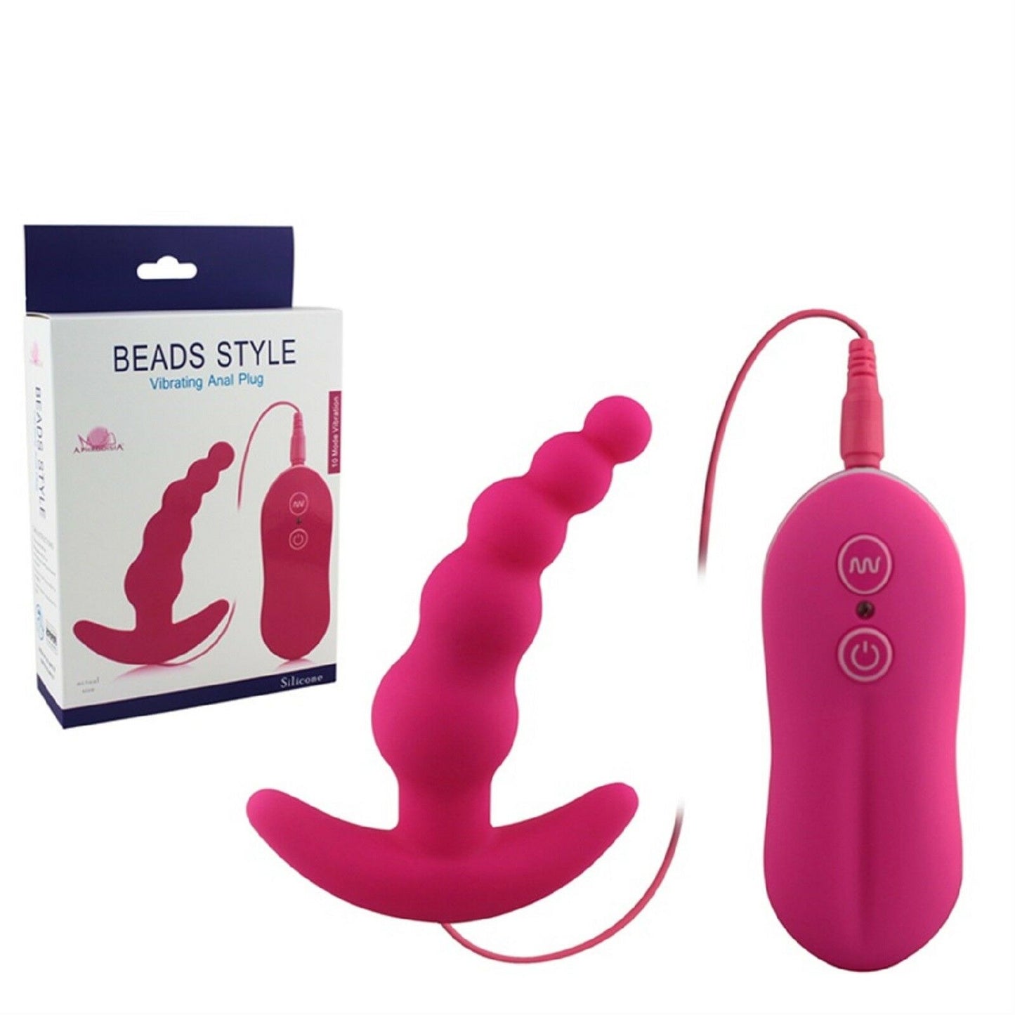Prostate Massager Male Female Vibrator G-Spot Anal Bead Butt Plug Dildo Sex Toy