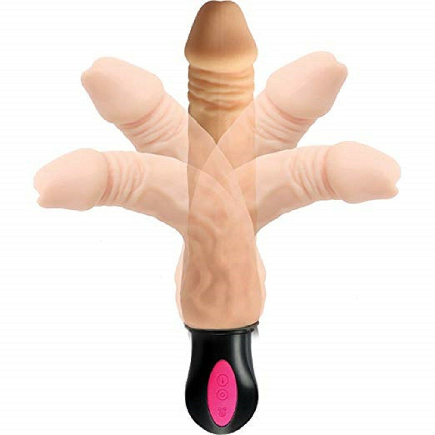 12 Modes Realistic Vibrator Dildo Heating Veined G Spot Rechargeable Sex Toy