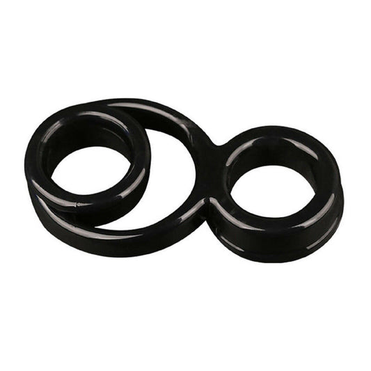 Double Penis Cock Ring Bigger Erection Delay Ejaculation Ball Stretcher Sex Toy