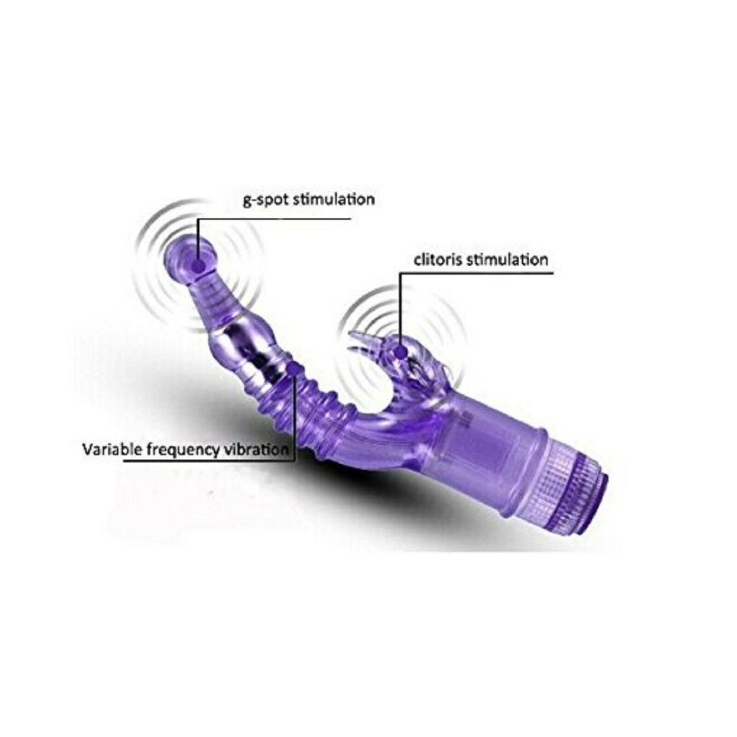 Rabbit Vibrator Dildo G-Spot Double Vibe Clit Stimulator Female Anal Sex Toy NEW