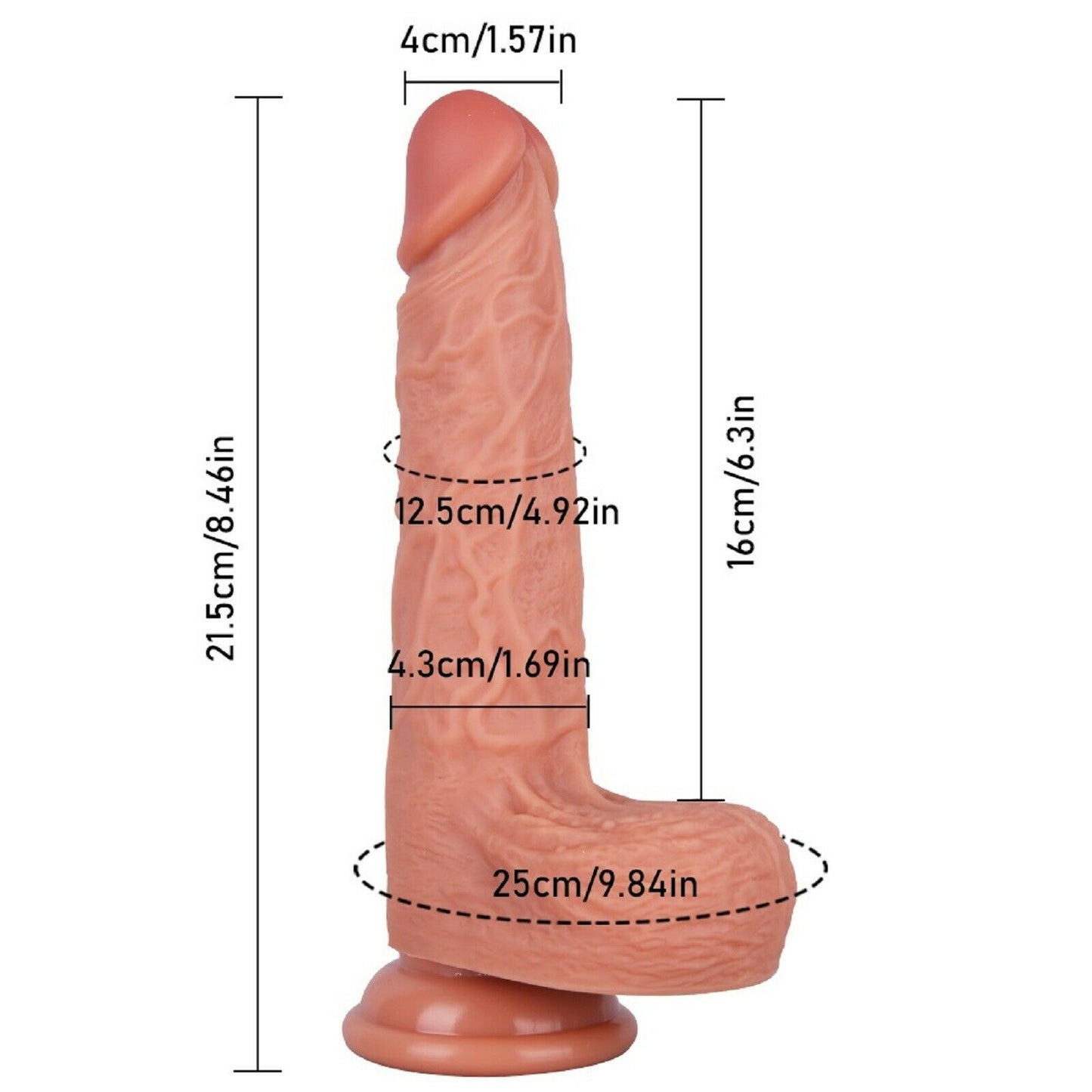 Realistic Dildo Dong Big Penis Cock Balls Vaginal Anal Soft Adult Sex Toy New