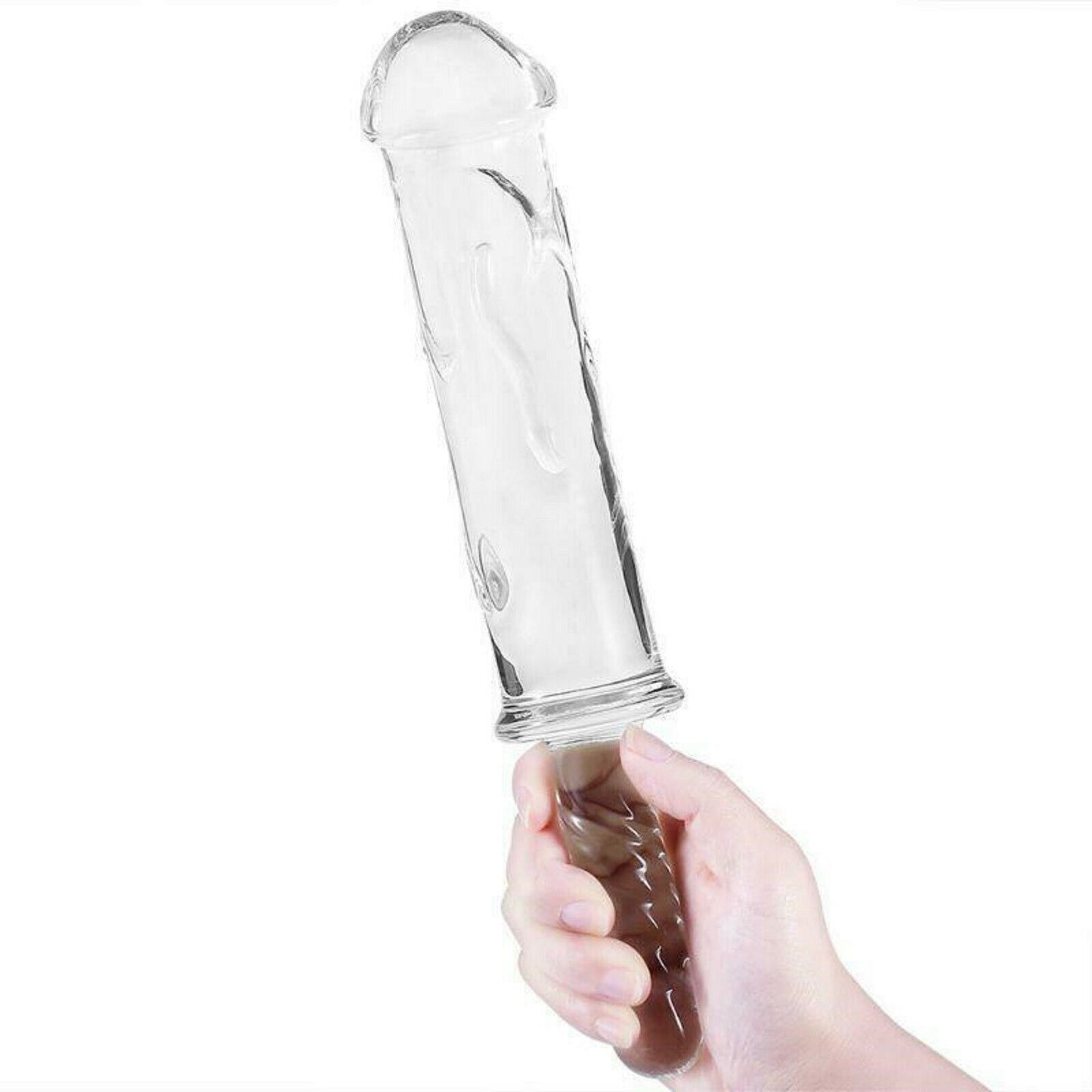 11.2" LARGE Glass Dildo Dong Wand Massager Huge Anal Crystal Thruster XL Sex Toy