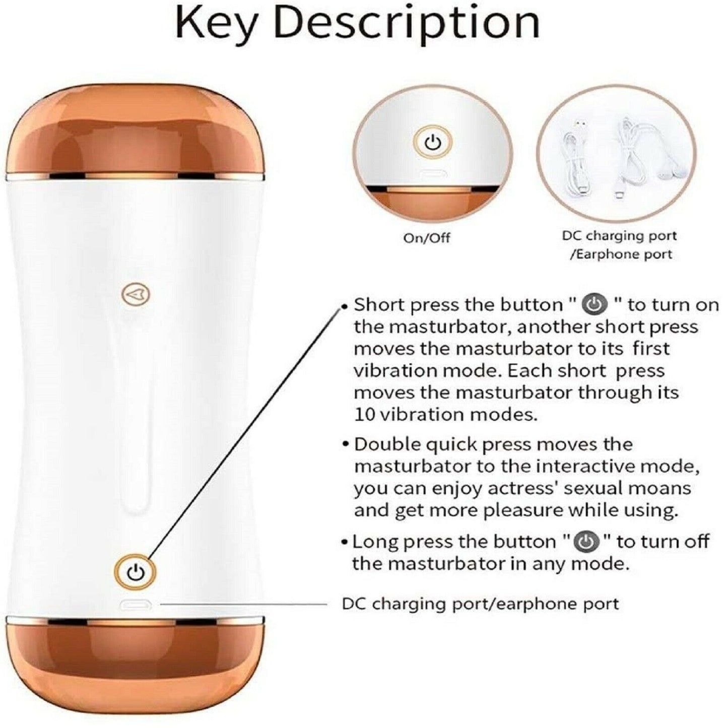 Pussy Male Masturbator Masturbation Stroker Rechargeable Vagina Men Sex Toy