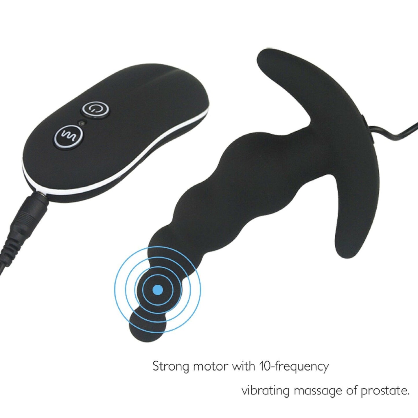 Prostate Massager Male Female Vibrator G-Spot Anal Bead Butt Plug Dildo Sex Toy