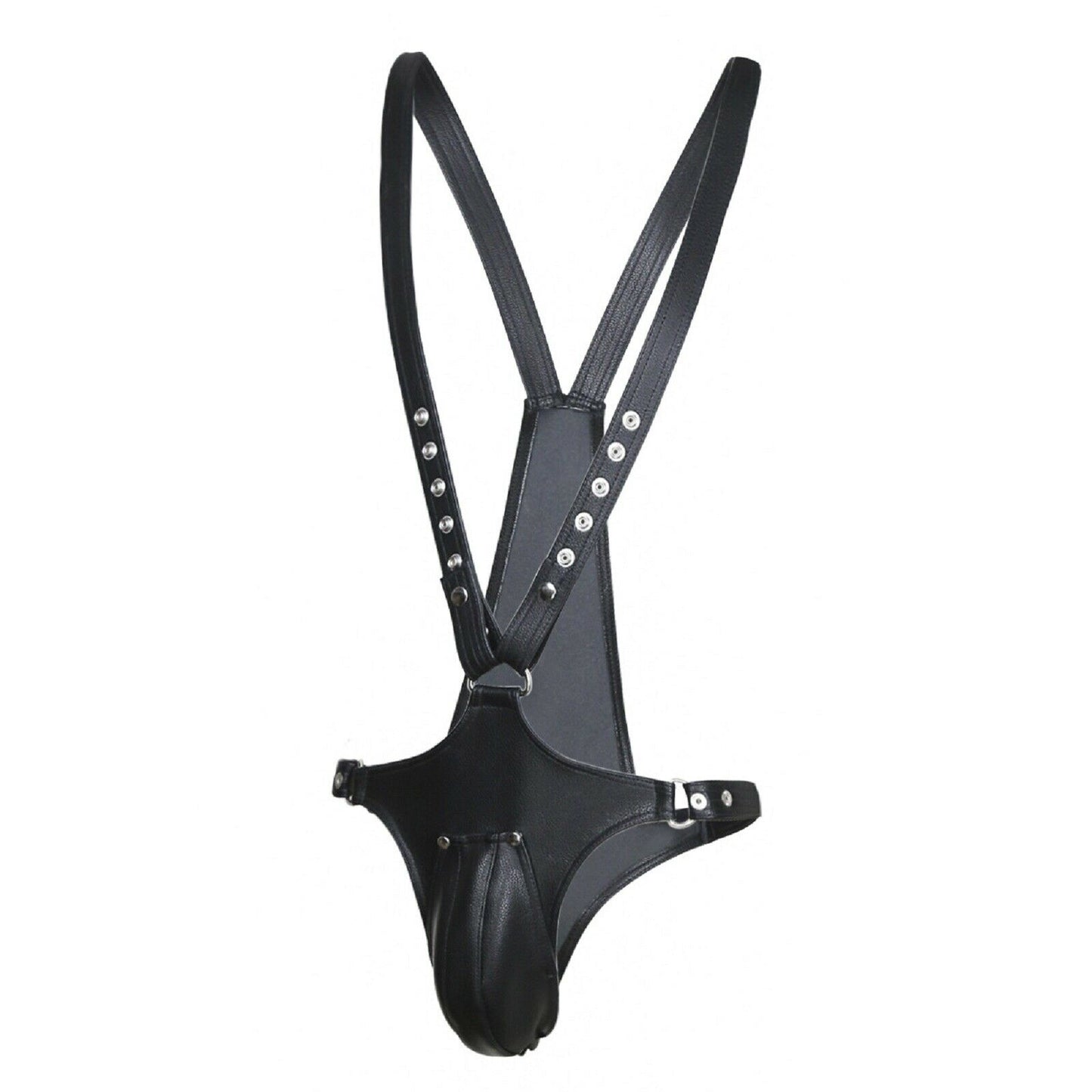 Male Chastity Belt Mankini Cock Cage Bondage BDSM PU Leather Harness Gay Sex Toy