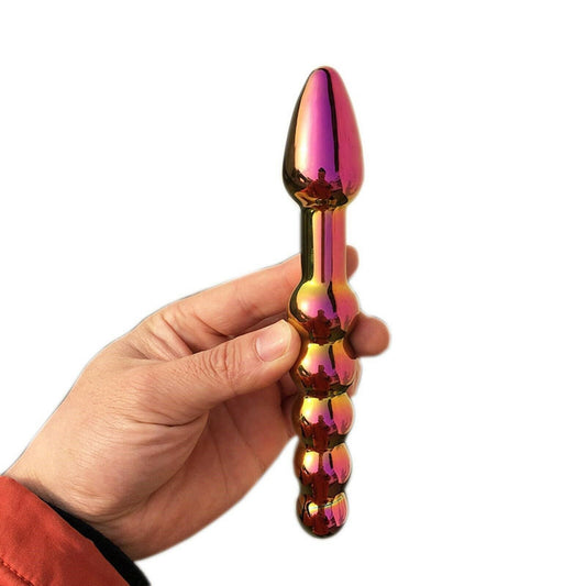 Glass Dildo Dong Anal Beads Chain Thruster Plug Prostate Massager Adult Sex Toy