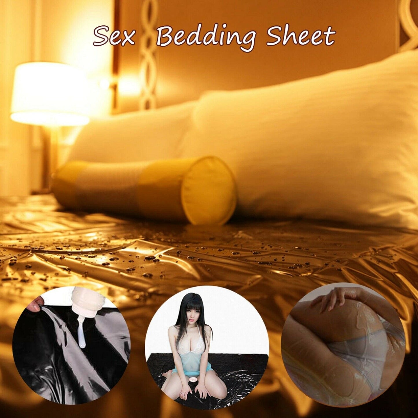 PVC Plastic Bed Sheet Vinyl Rubber Waterproof Mattress Cover Couples Sex Toy NEW