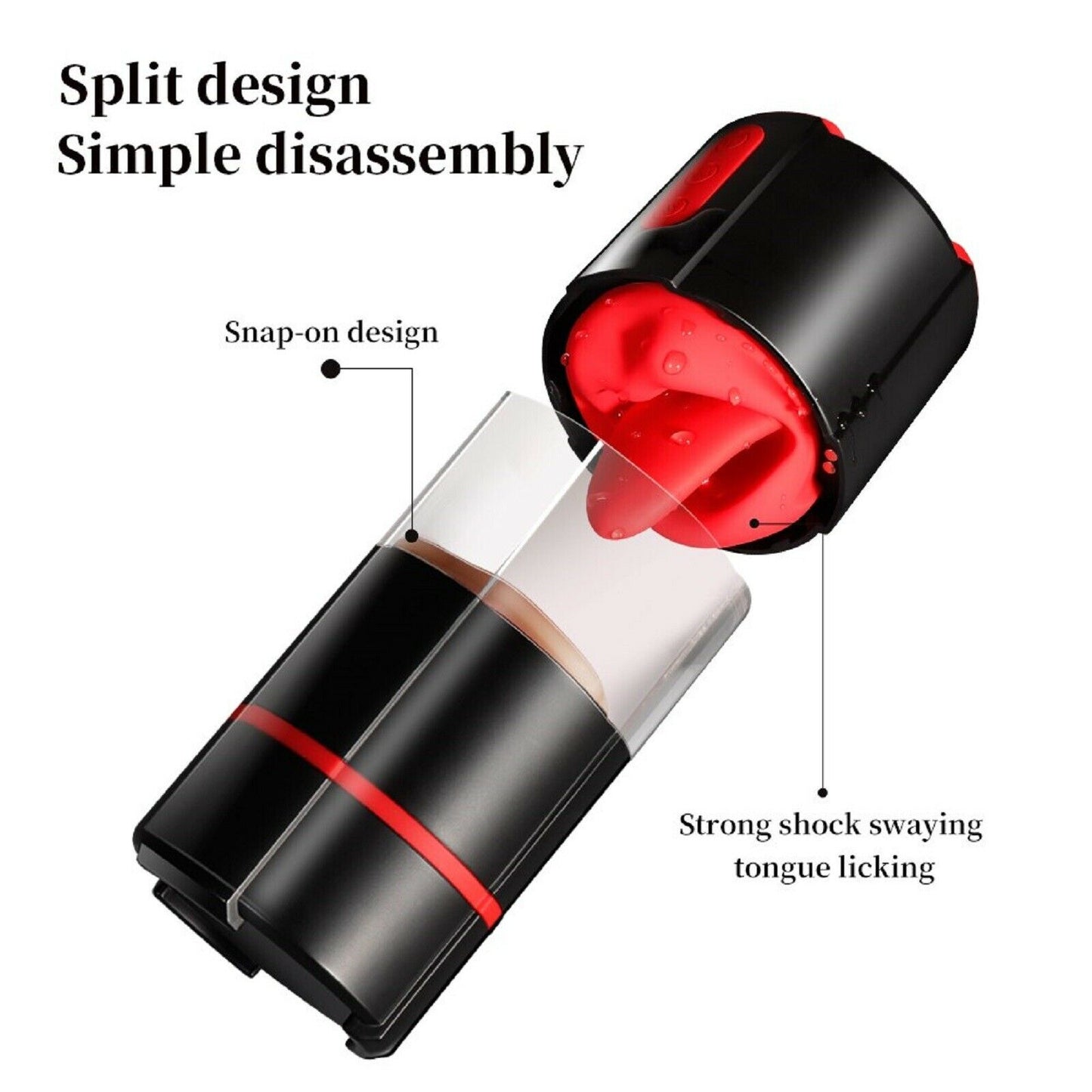 Male Masturbator Cup Auto Lick Vibrating Pussy Masturbation Stroker Oral Sex Toy