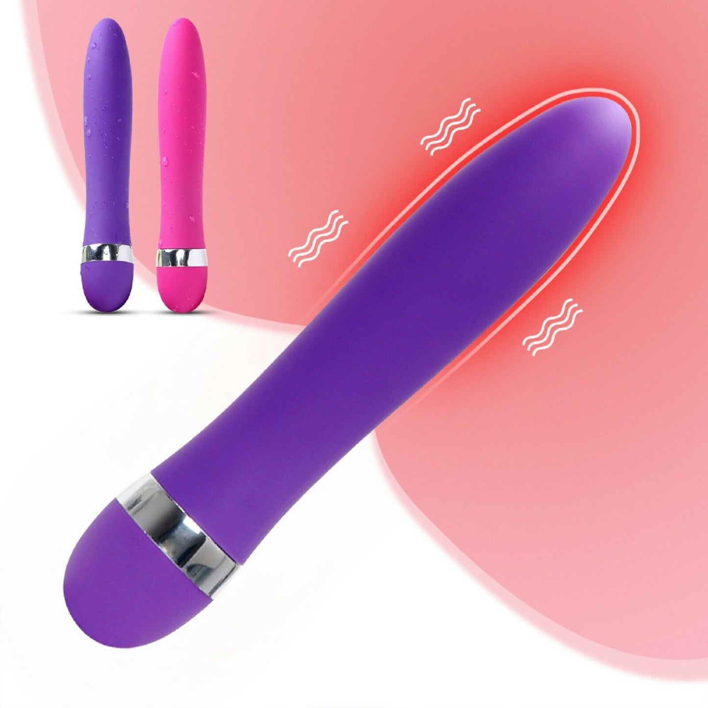 7.2" Multi-Speed Bullet G-Spot Vibrator Dildo Anal Vibe Clit Wand Female Sex Toy