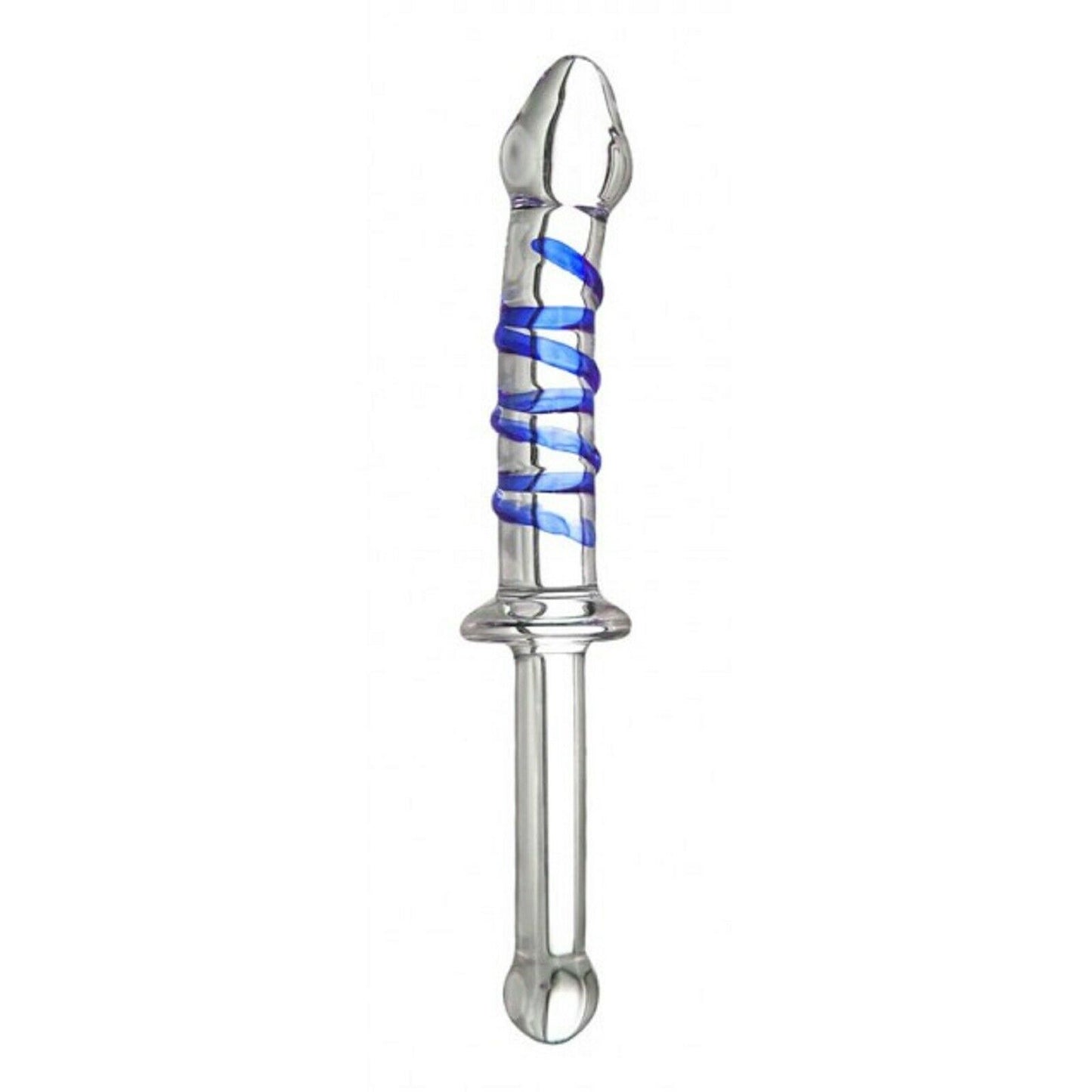 Glass Big Dildo Dong Handle Thruster Wand Large Anal Butt Plug Vaginal Sex Toy