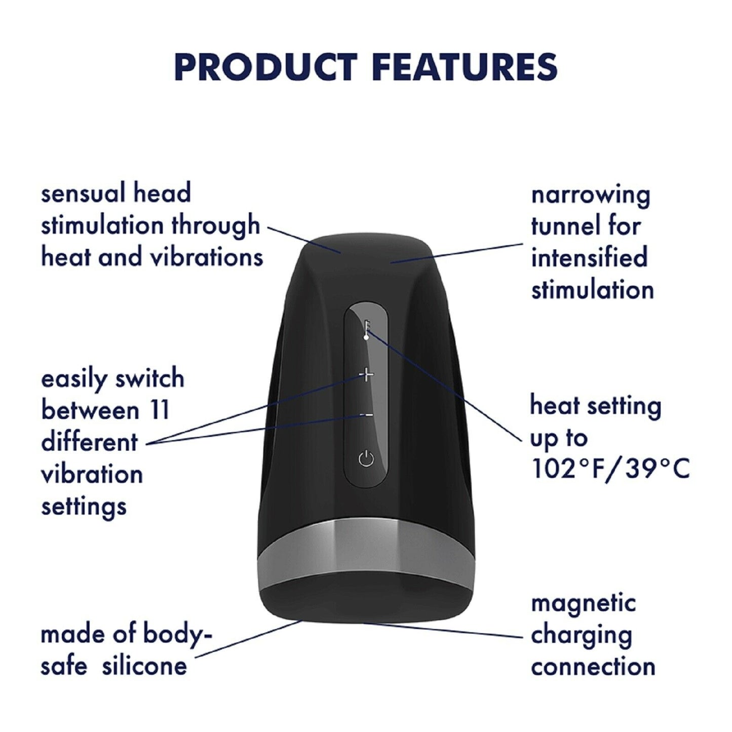 Satisfyer Men Heat Vibration Pocket Pussy USB Male Masturbation Cup Sex Toy New