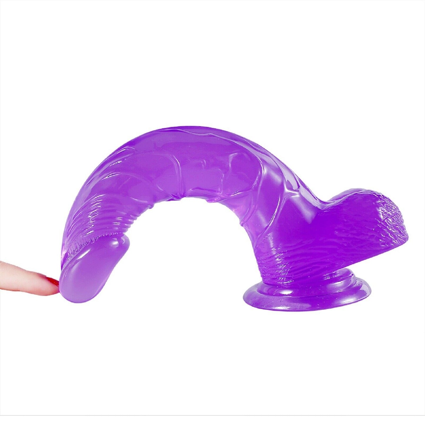 8.3" Dildo Dong Large Realistic Penis Cock Balls Viginal Suction Cup Sex Toy New