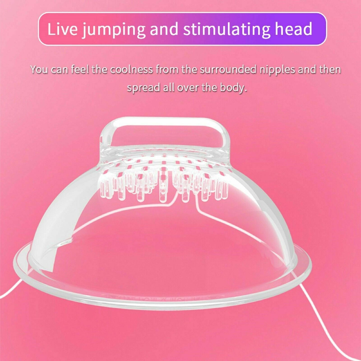 Vibrating Breast Clit Stimulator Nipple Vibrator Sucker Cup USB Pump Sex Toy