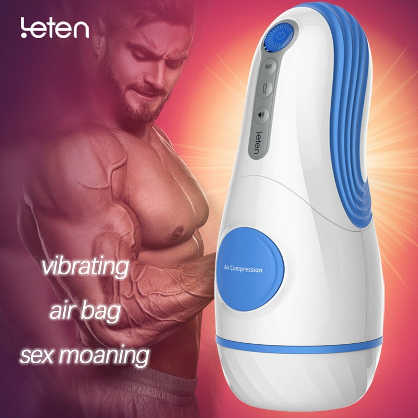 Vibrating Male Masturbator Cup Realistic Pussy Auto Sucking Stroker Sex Toy New