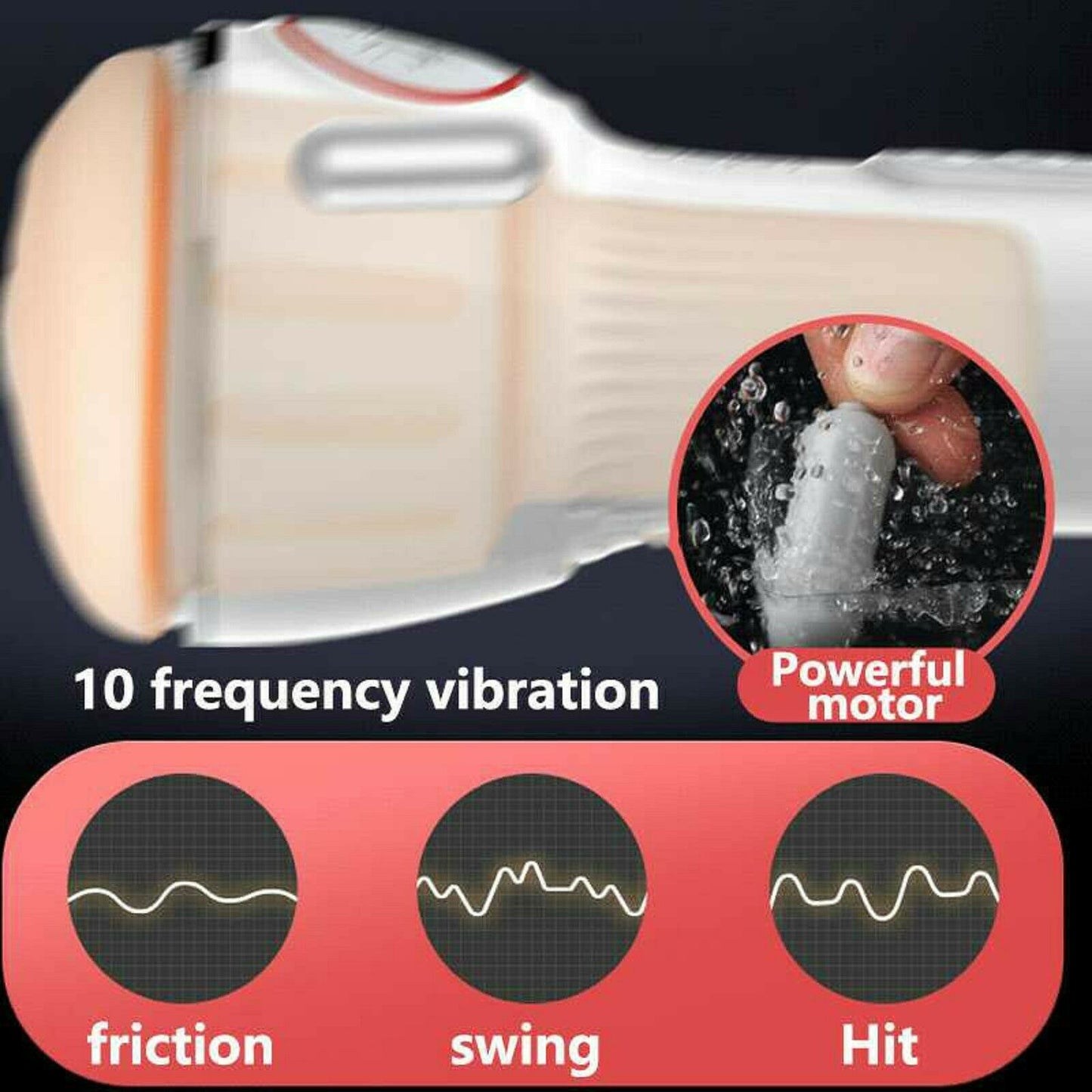 Automatic Sucking Vibrating Pussy Cup Male Masturbator Adult Sex Toy
