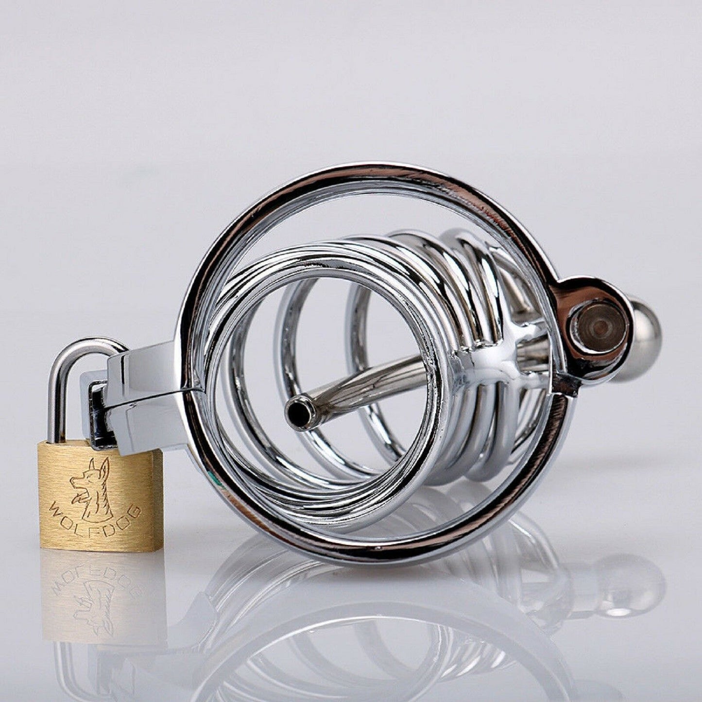 BDSM Cock Penis Cage Male Chastity Kit Steel Urethra Fetish Restraint Bondage