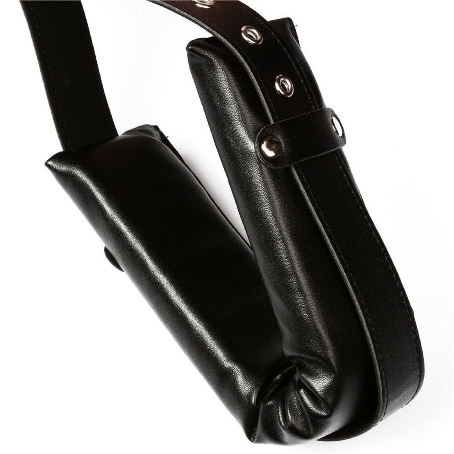 BDSM Fetish Set Bondage Restraint Neck Leg Open Strap PU Leather Adult Sex Toy