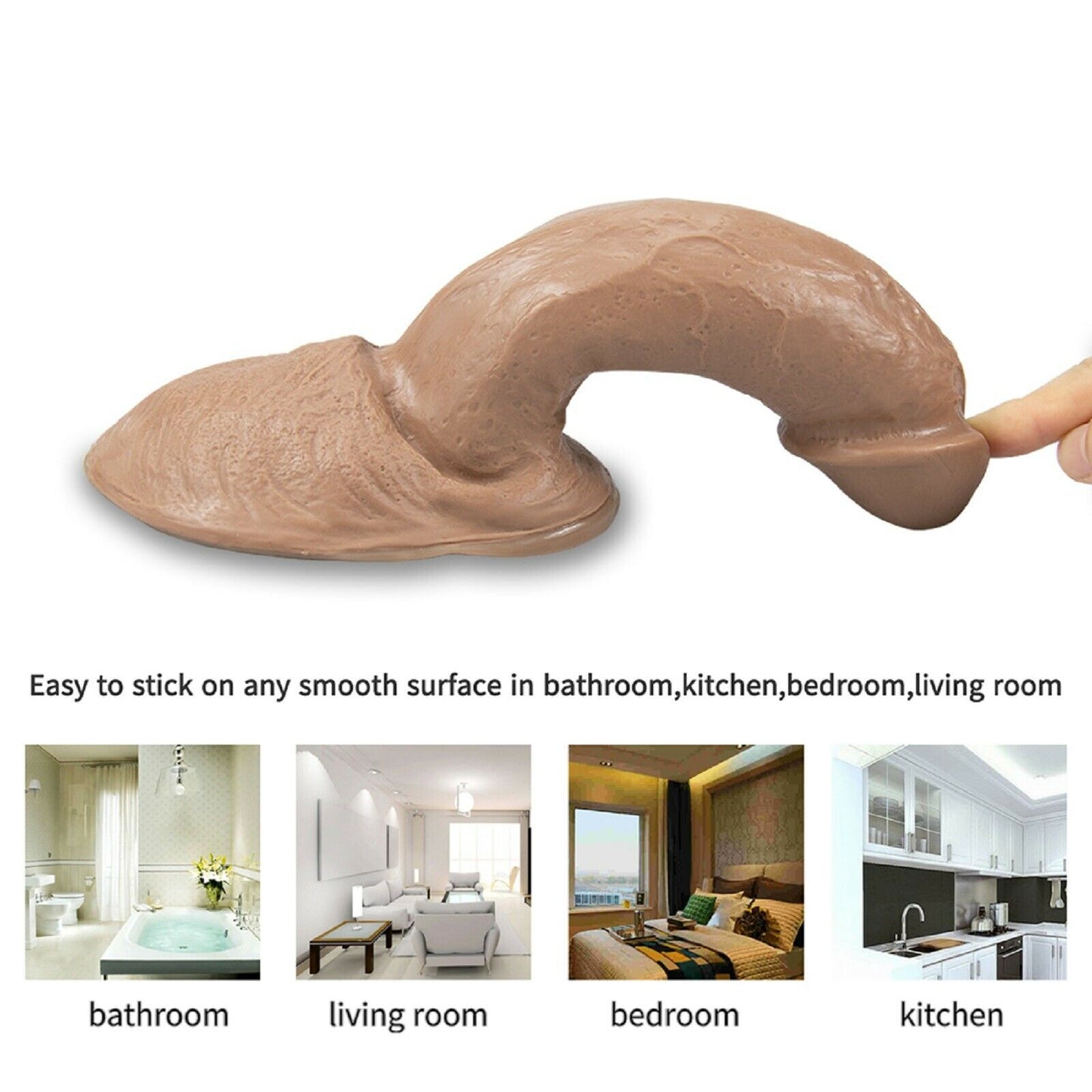7.28" Realistic Dildo Dong Cock Penis Suction Cup Lifelike Soft Adult Sex Toy