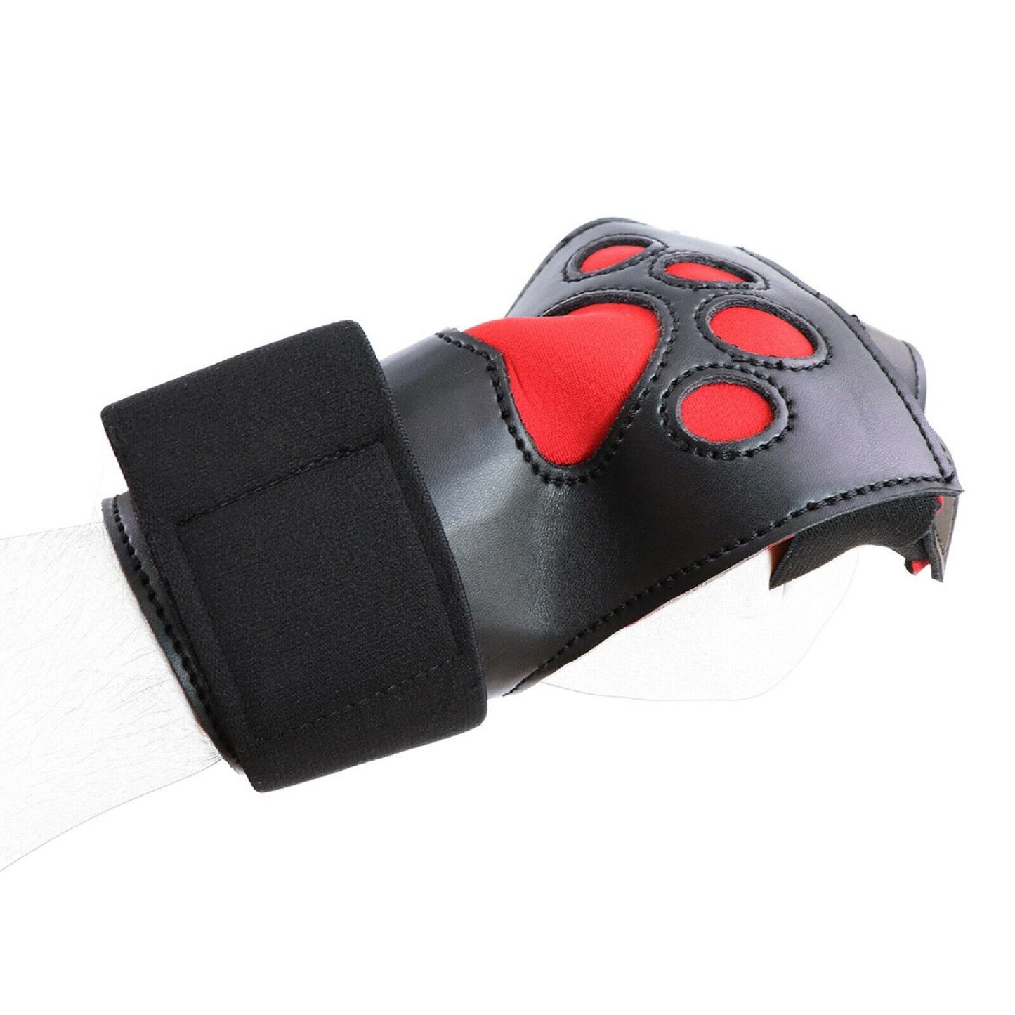 Puppy Pup Play Mittens Flax Leather Gloves Cosplay Fetish Paw Mitts Dress Up NEW