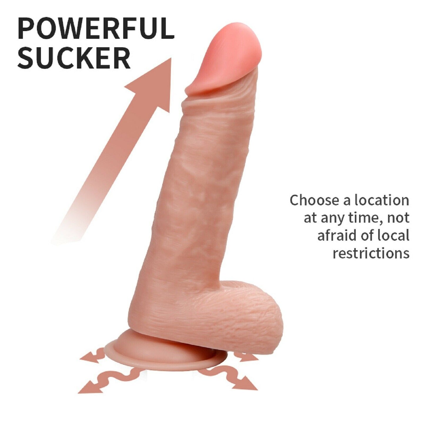 Dildo Dong Realistic Big Penis Cock Balls Vaginal Anal Suction Cup Soft Sex Toy