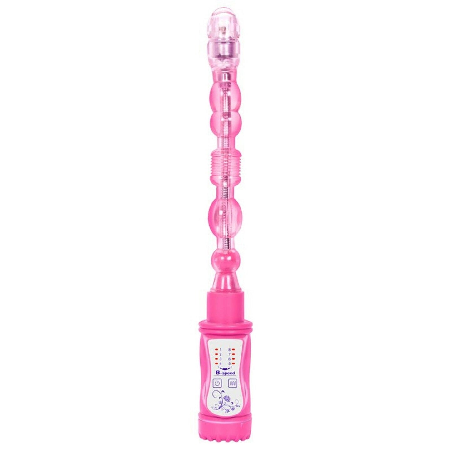 8 Speed Long Flexible Vibrating Anal Bead Chain Butt Plug Anal Vibrator Sex Toy
