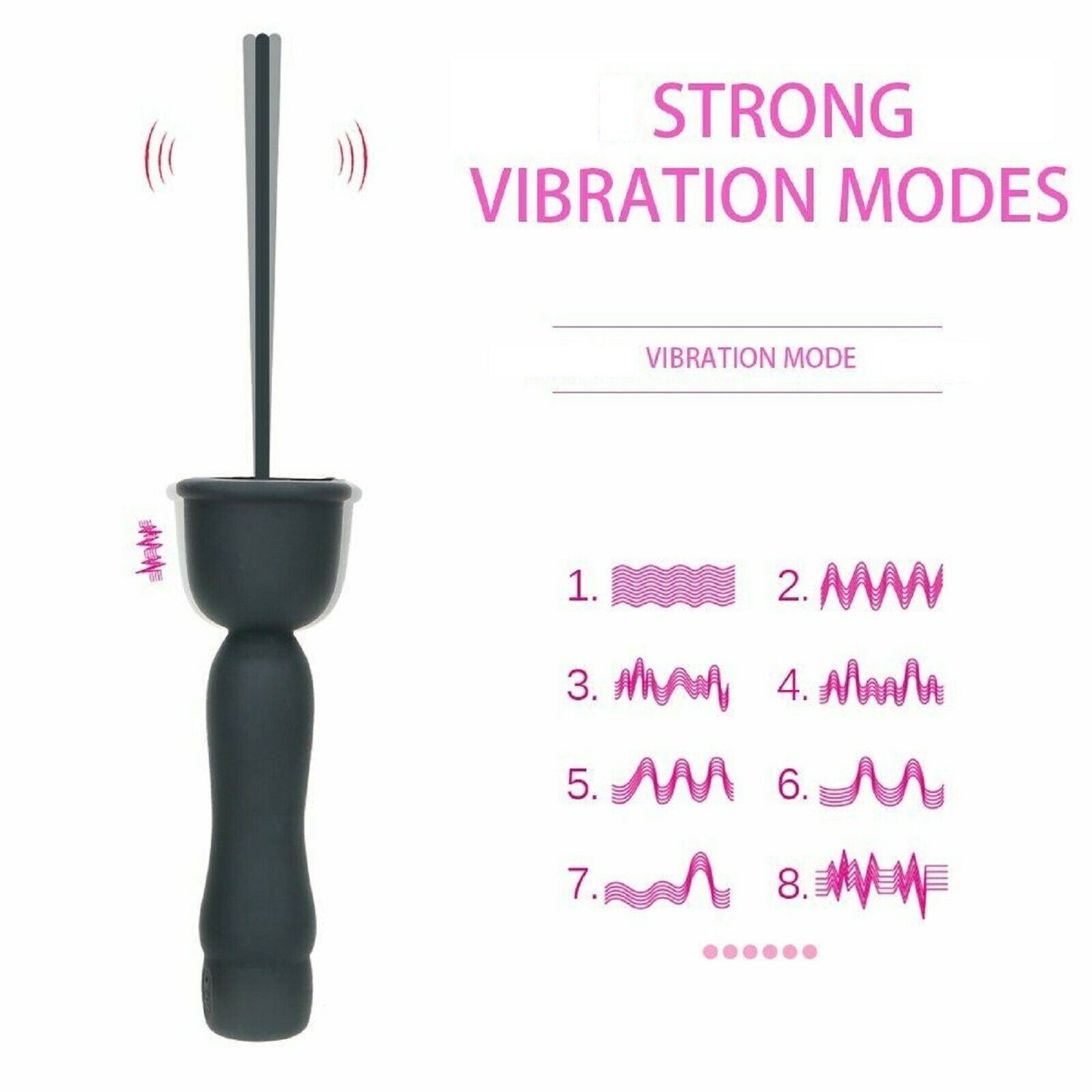 16 Mode Vibrating Male Masturbator Urethral Sound Penis Plug Vibrator Sex Toy