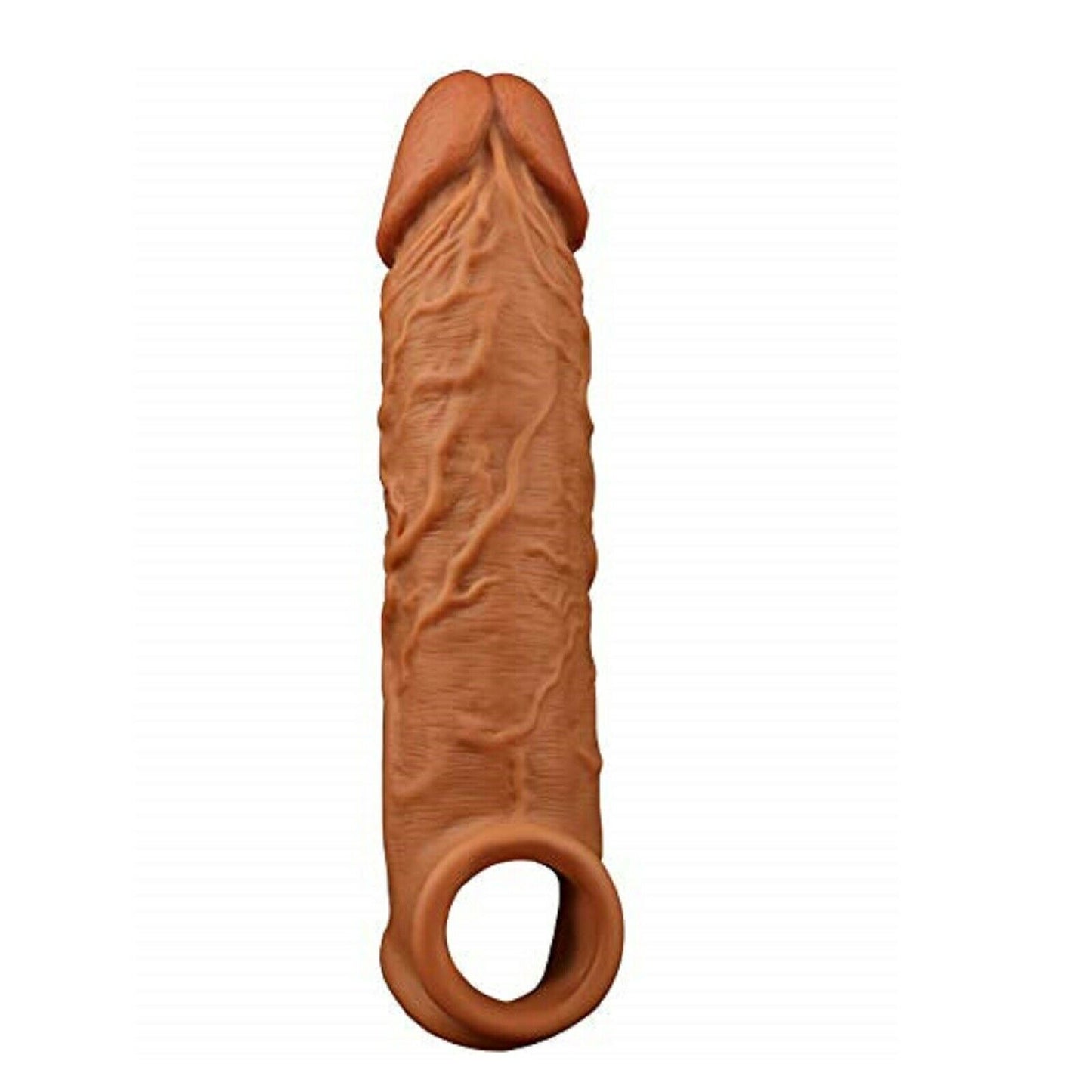 Penis Sleeve Extender Cock Ring Extension Men Dildo Enlarger Realistic Sex Toy