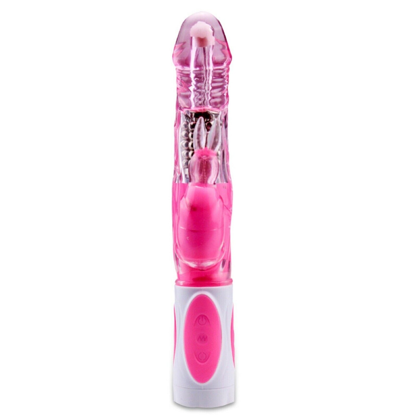 Double Rabbit Vibrator G-Spot Dildo Clit Anal Beads Wand Clitoral Adult Sex Toy