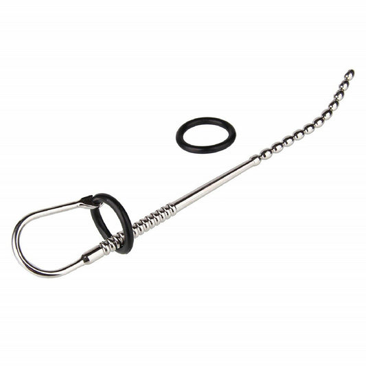 Stainless Steel Urethral Sound Ribbed Penis Plug Cock Catheter Rod Sex Toy NEW