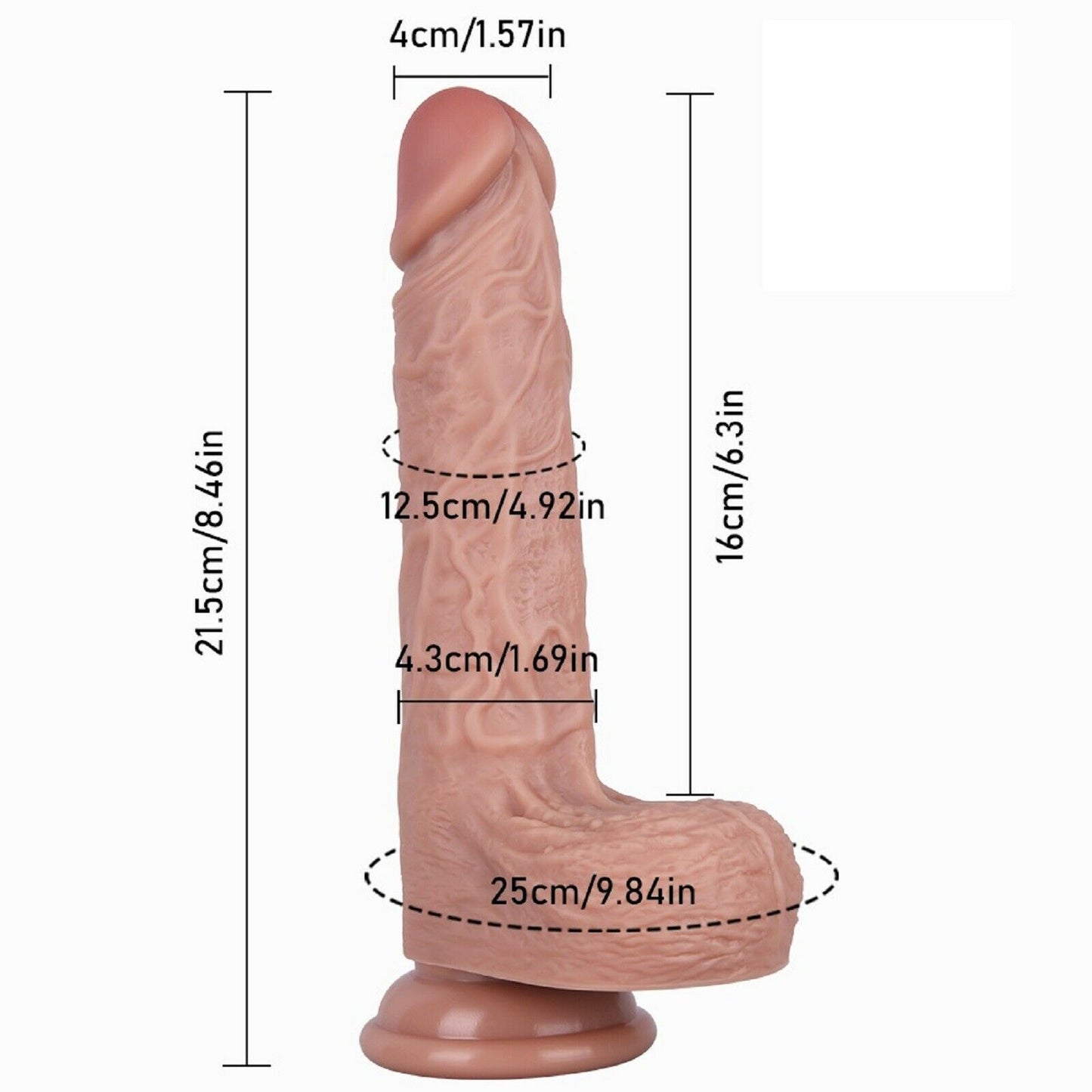 Realistic Dildo Dong Big Penis Cock Balls Vaginal Anal Soft Adult Sex Toy New