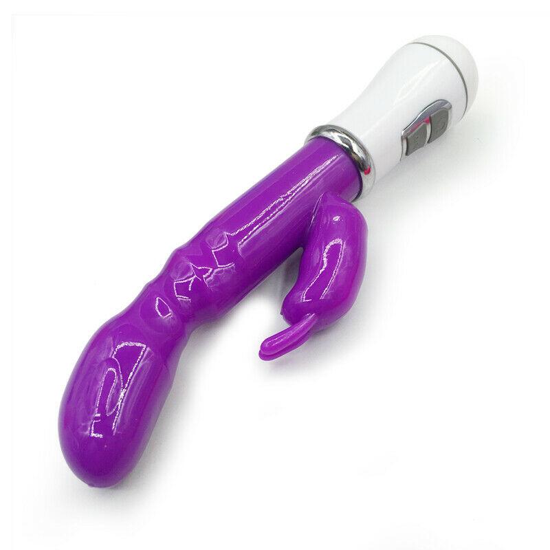 Rabbit Vibrator Dildo G-Spot Clitoris Vibe Dildo Wand Massager Female Sex Toy