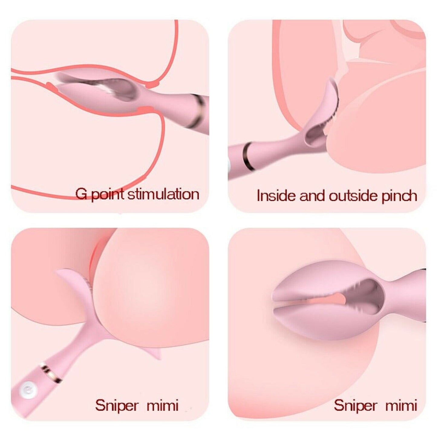 Rechargeable Nipple Clitoral Vibrator Female Clit Stimulator Dildo Sex Toy NEW