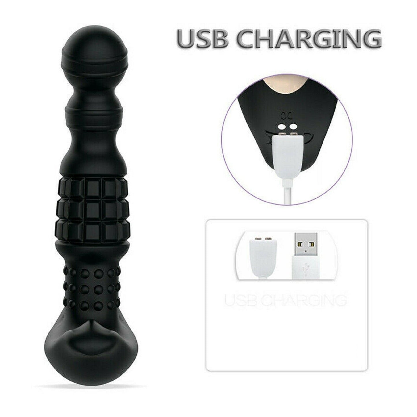 Male Vibrating Prostate Massager Remote Large Anal Plug Vibrator Mens Sex Toy