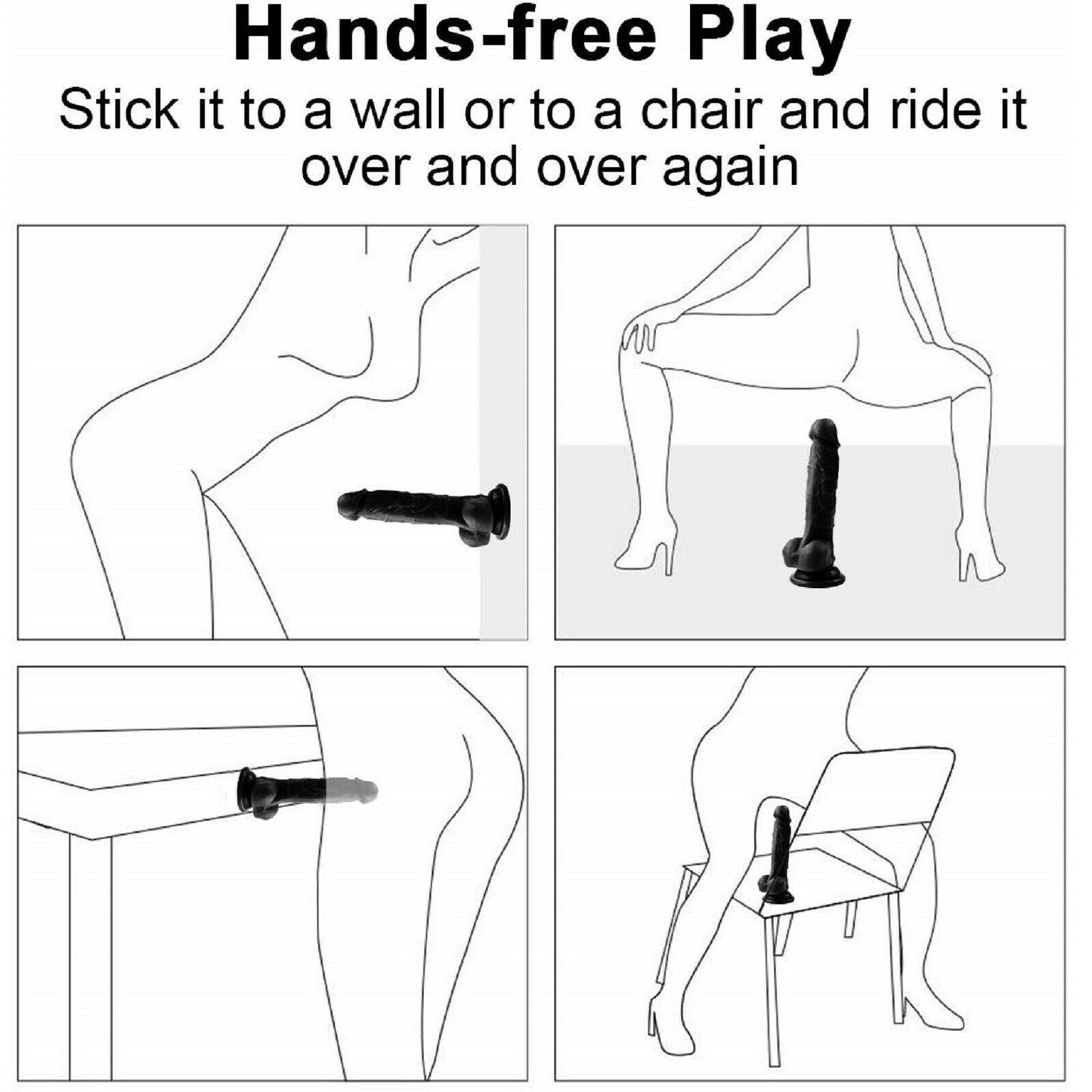 6.7" Dildo Dong Realistic Penis Cock Suction Cup Penis Silicone Adult Sex Toy