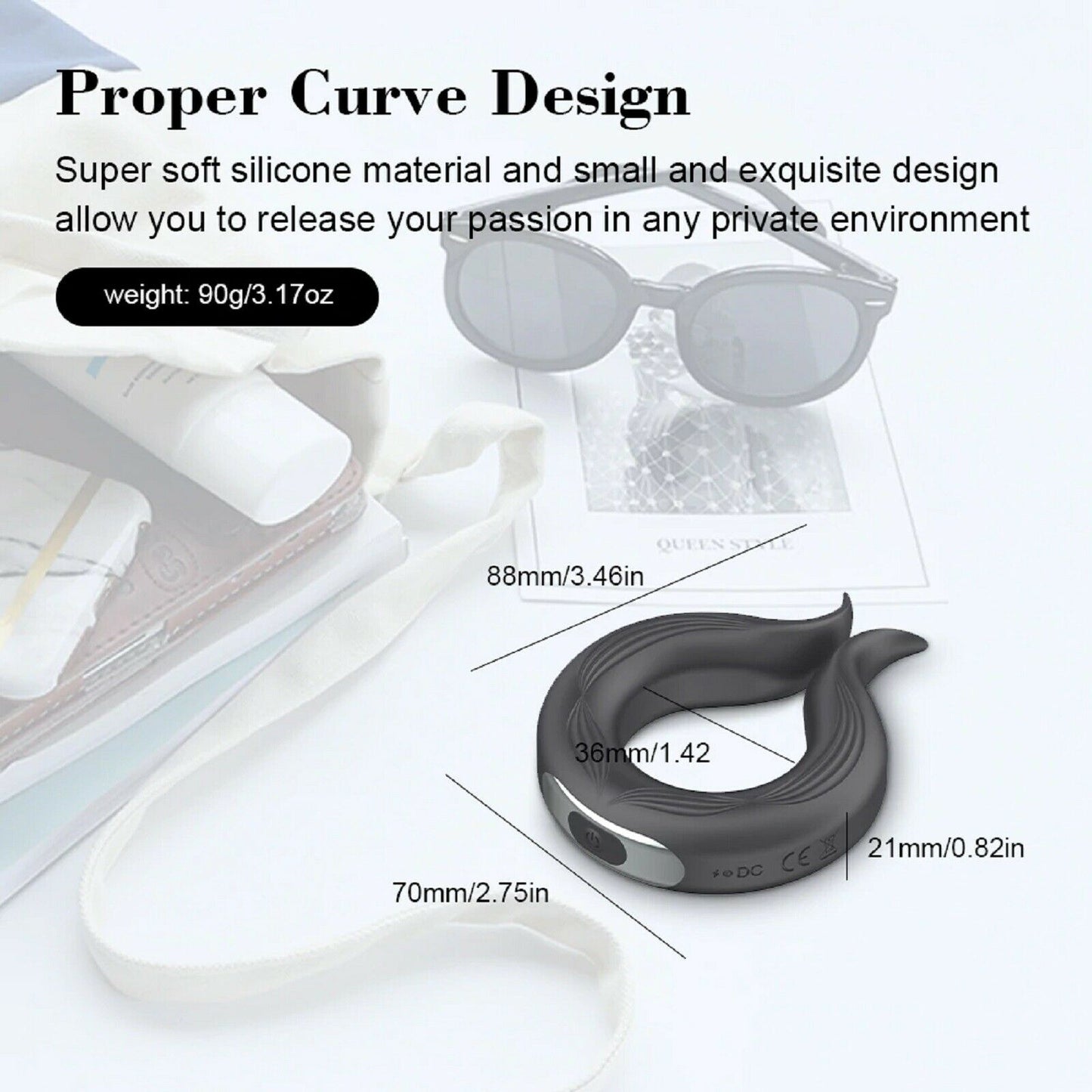 Vibrating Cock Ring USB Penis Vibrator Ring Couples Delay Mens 10 Modes Sex Toy