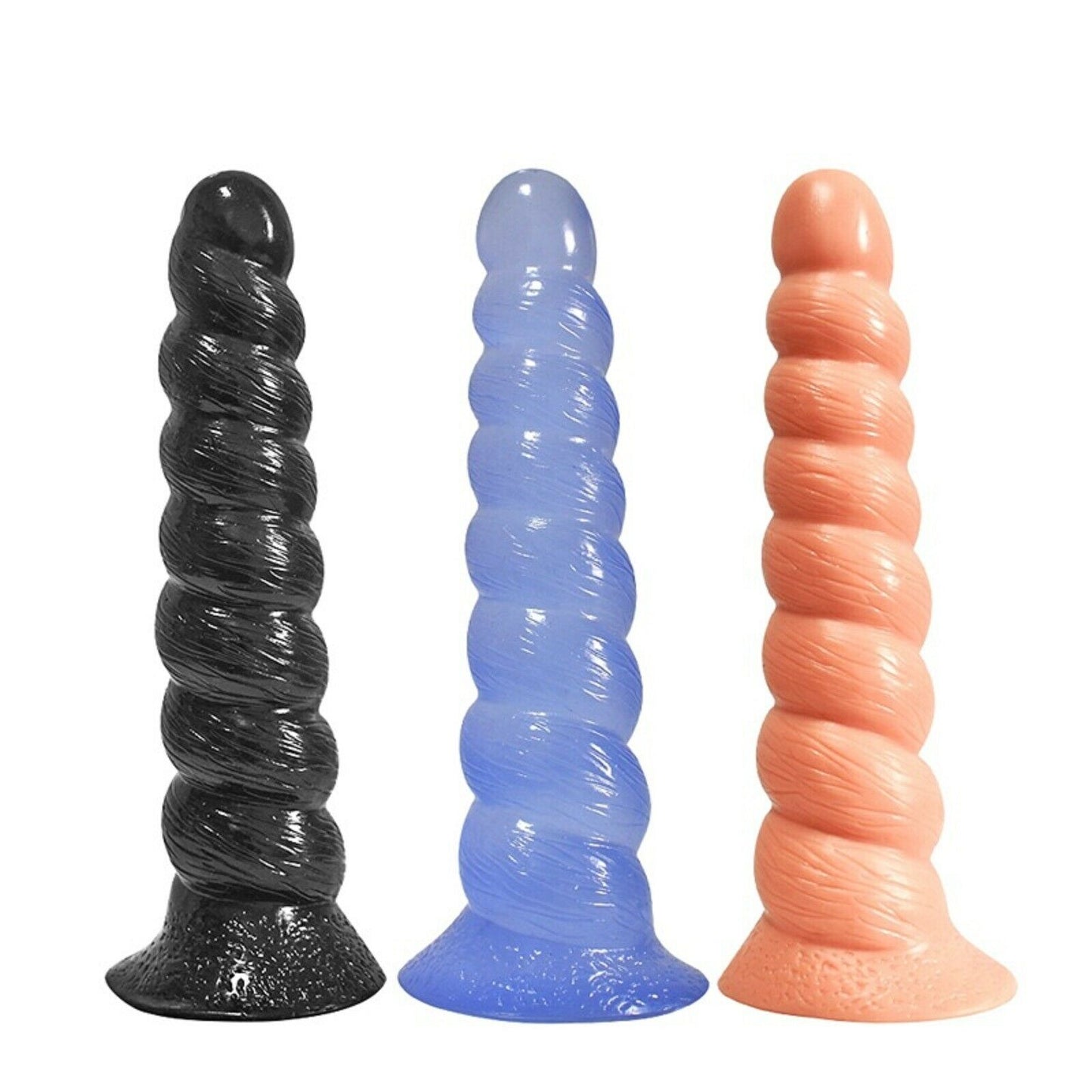 9.6" Thick Spiral Big Dildo Long Anal Plug Gay Dong Huge Monster Giant Sex Toy