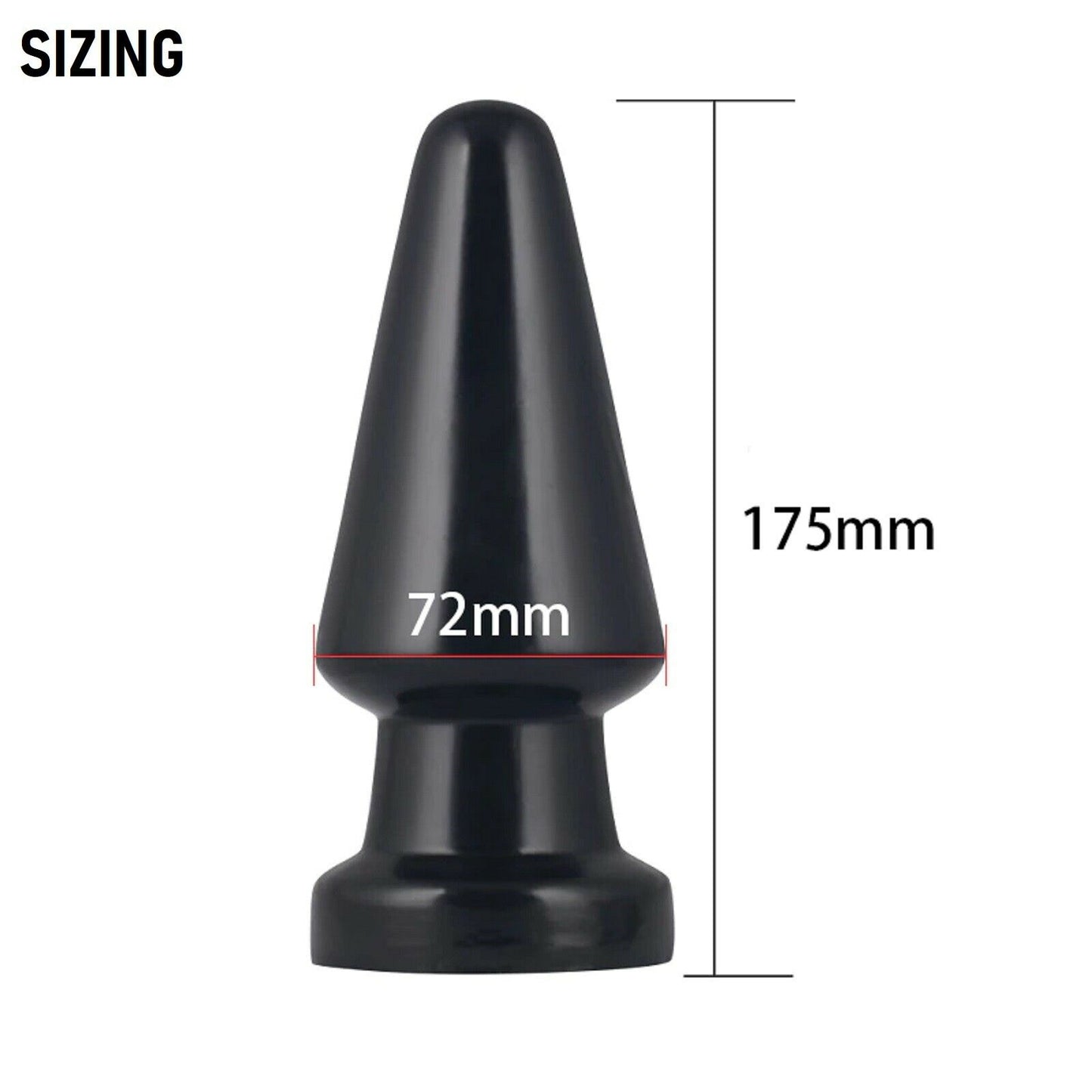 7" King Size Mega Anal Butt Plug Large Gay Dildo Dong Huge FAT Monster Sex Toy
