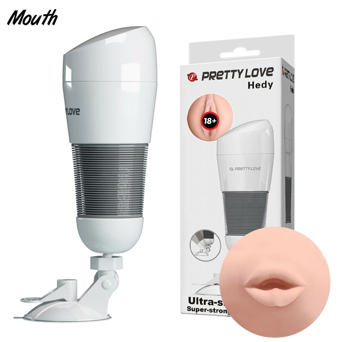 Male Masturbator Pussy Anal Oral Vagina Stroker Hands Free Suction Cup Sex Toy