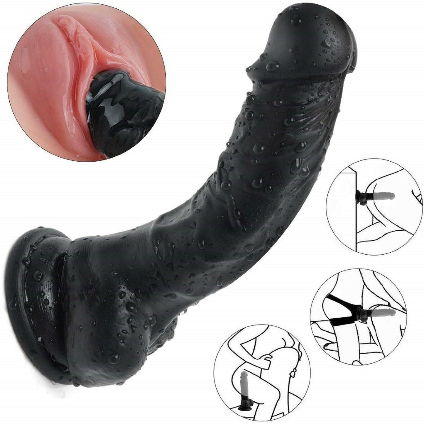 6.7" Dildo Dong Realistic Penis Cock Suction Cup Penis Silicone Adult Sex Toy