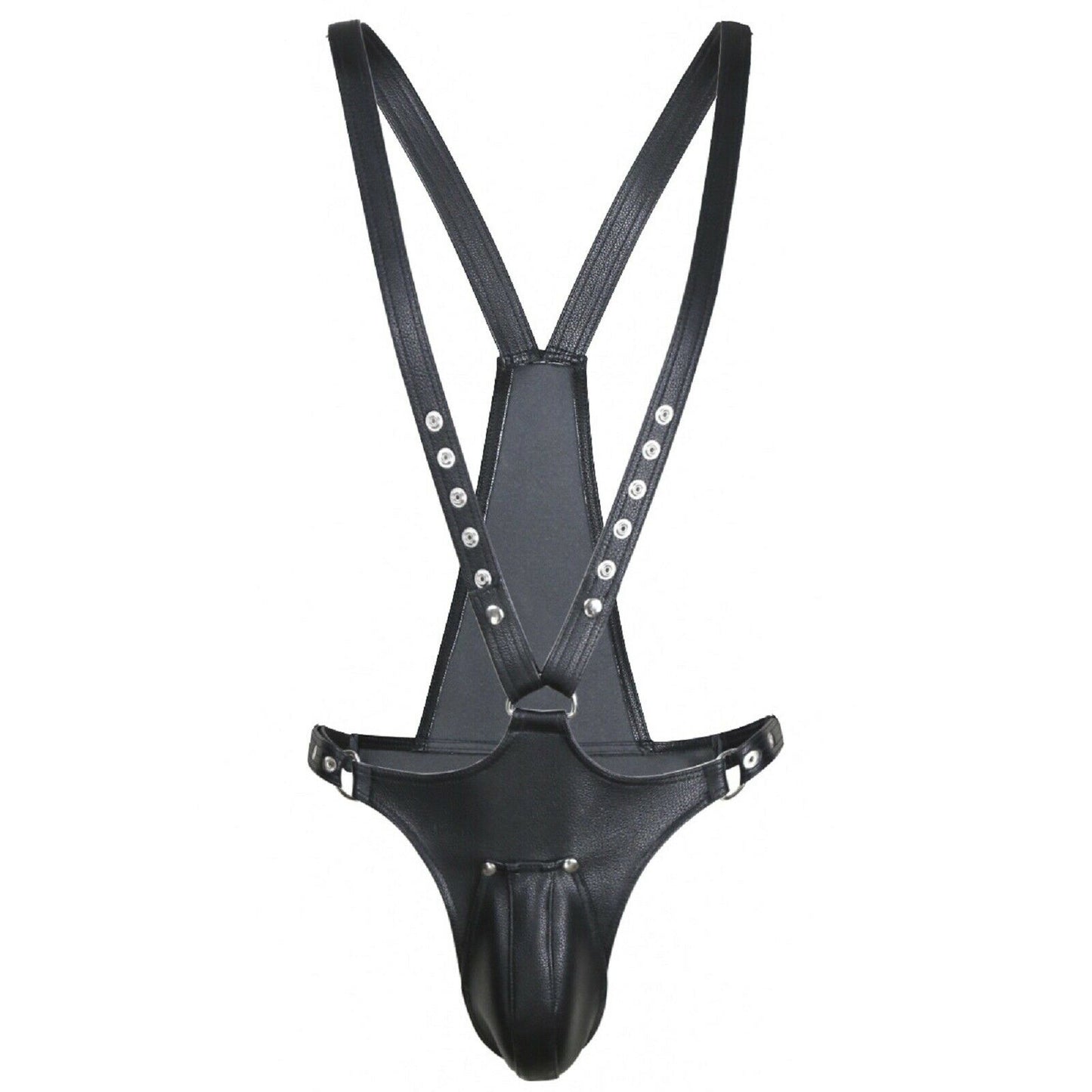 Male Chastity Belt Mankini Cock Cage Bondage BDSM PU Leather Harness Gay Sex Toy