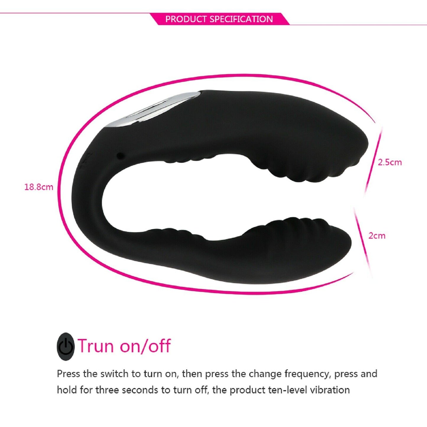 G Spot Vibe U Vibrator Wearable Couples Vibrating Massager USB Adult Sex Toy