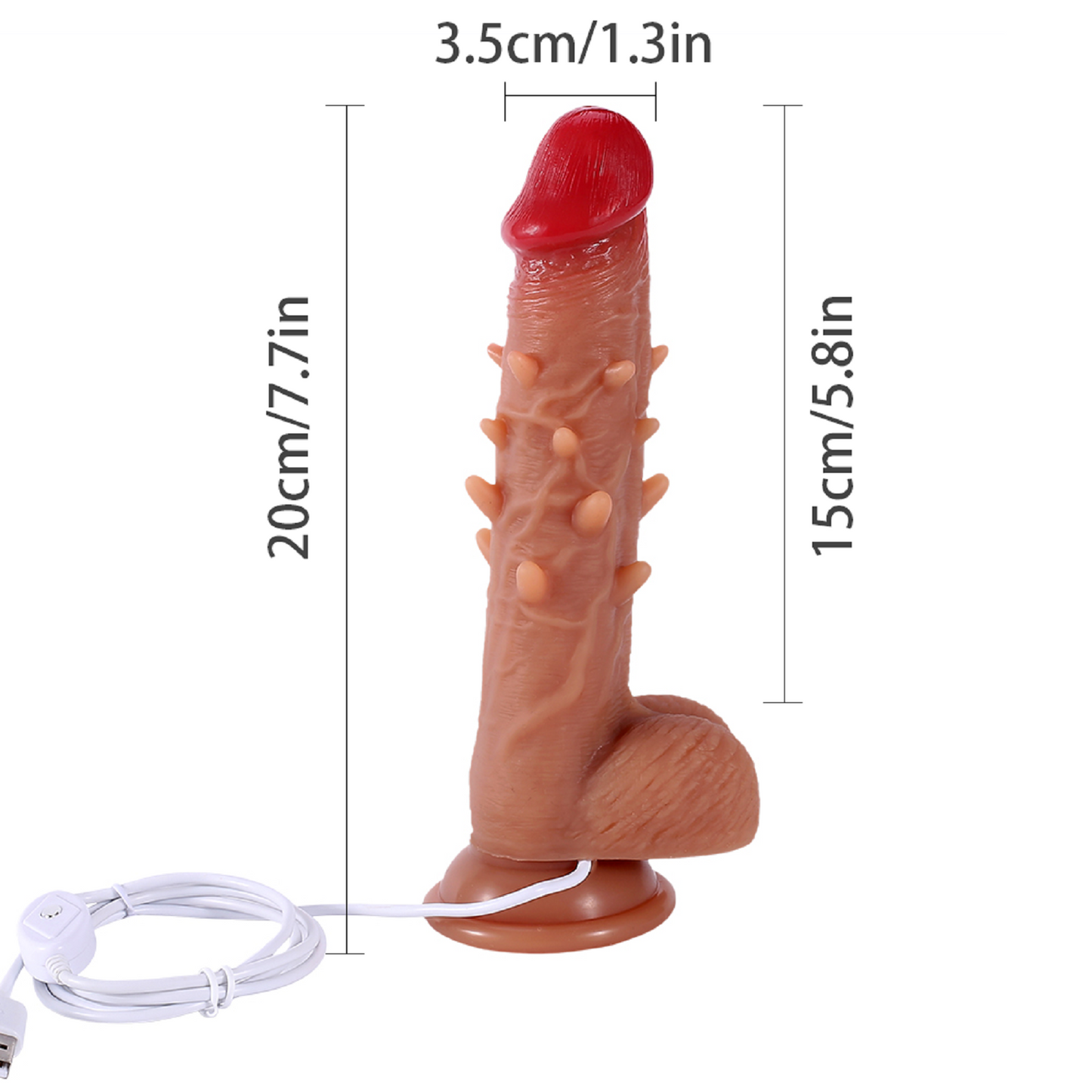 Wired Dildo Vibrator Swing Telescopic Thrusting Dong Wriggle GSpot Penis Sex Toy
