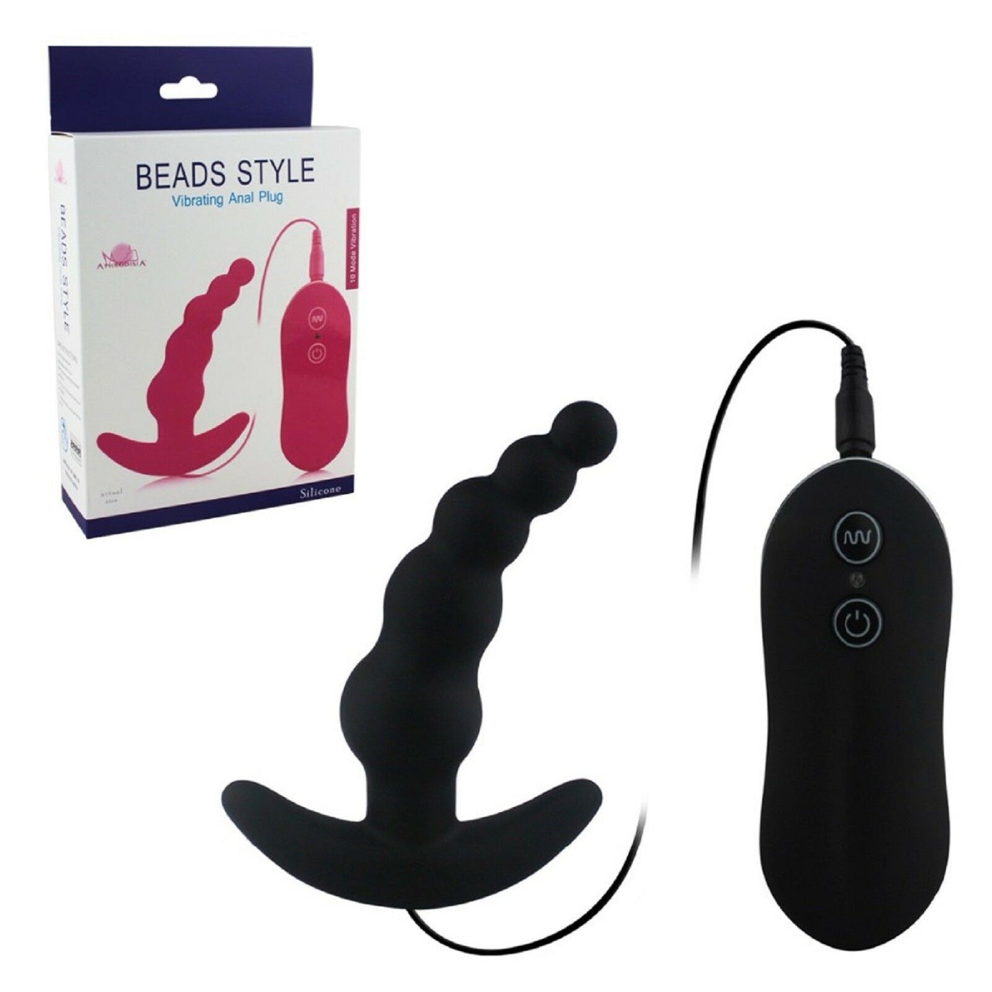 Prostate Massager Male Female Vibrator G-Spot Anal Bead Butt Plug Dildo Sex Toy