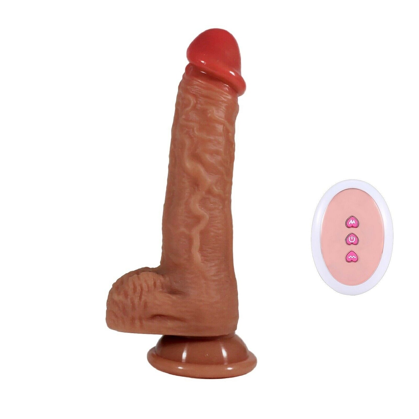 7.5" Realistic Dildo Vibrating Rotating Heating G spot Dong Cock Vibrator Sex Toy