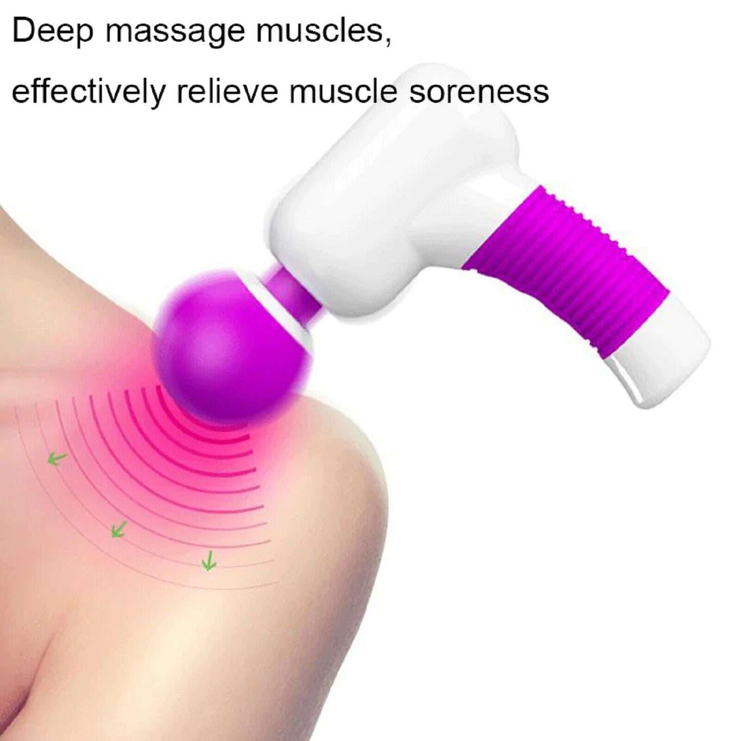 Massager Gun Big Vibrator Clit Personal Wand USB Rechargeable Cordless Sex Toy