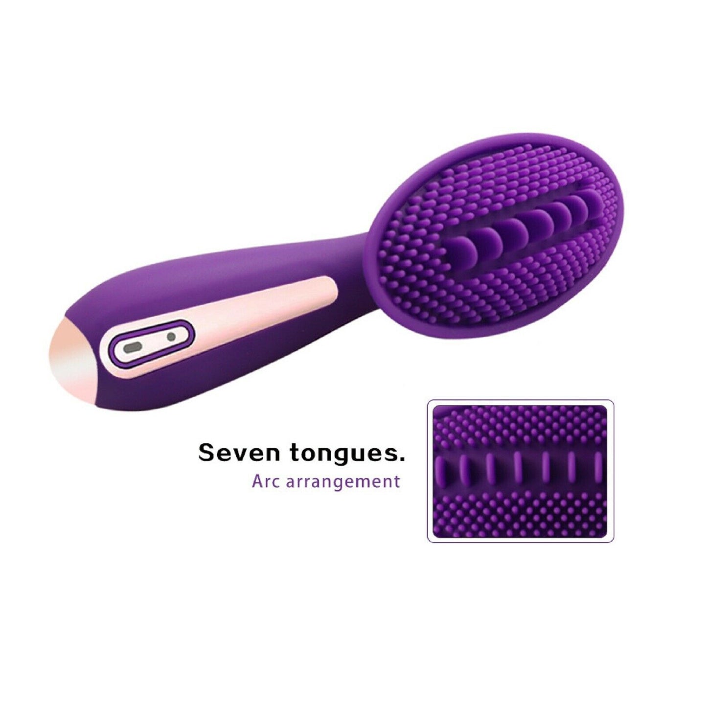 Licking Tongue Clitoris Vibrator Dildo G-Spot Nipple Clit Stimulator USB Sex Toy