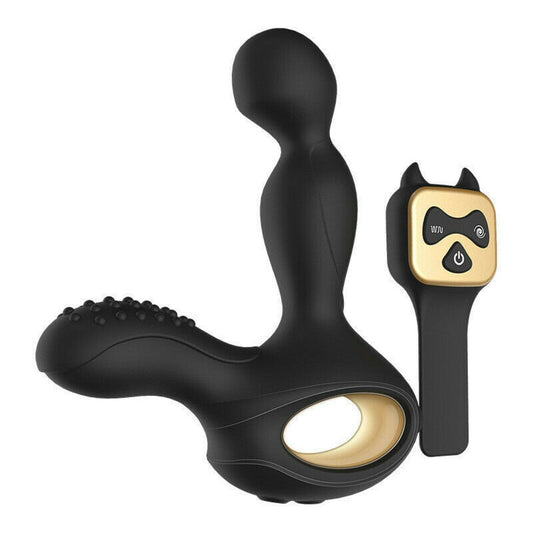 NVTOY 360° Rotation Prostate Massager Remote Control Anal Vibrator Auto-Warm USB