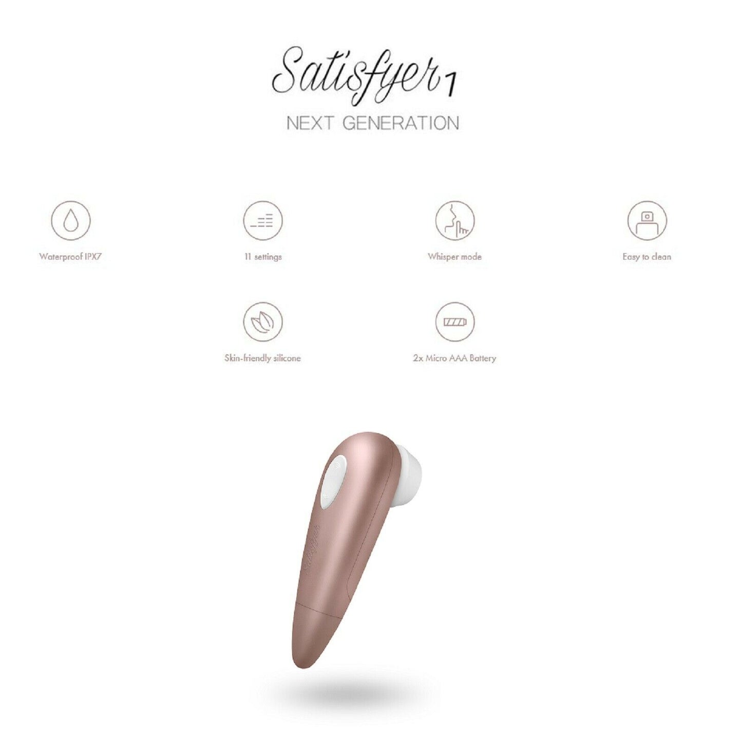 Satisfyer 1 Air Waves Clitoral Stimulator Air Suction Vibrator Clit Sex Toy NEW