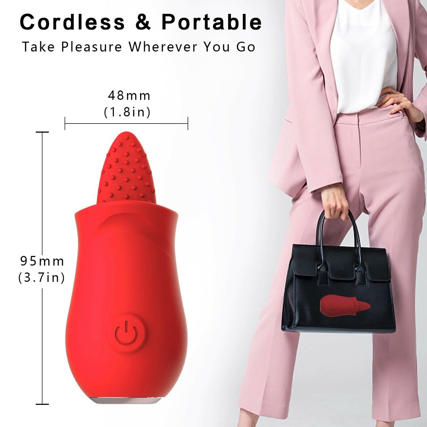 USB Licking Tongue Vibrator Clitoral Stimulator Nipple Clit Rechargeable Sex Toy