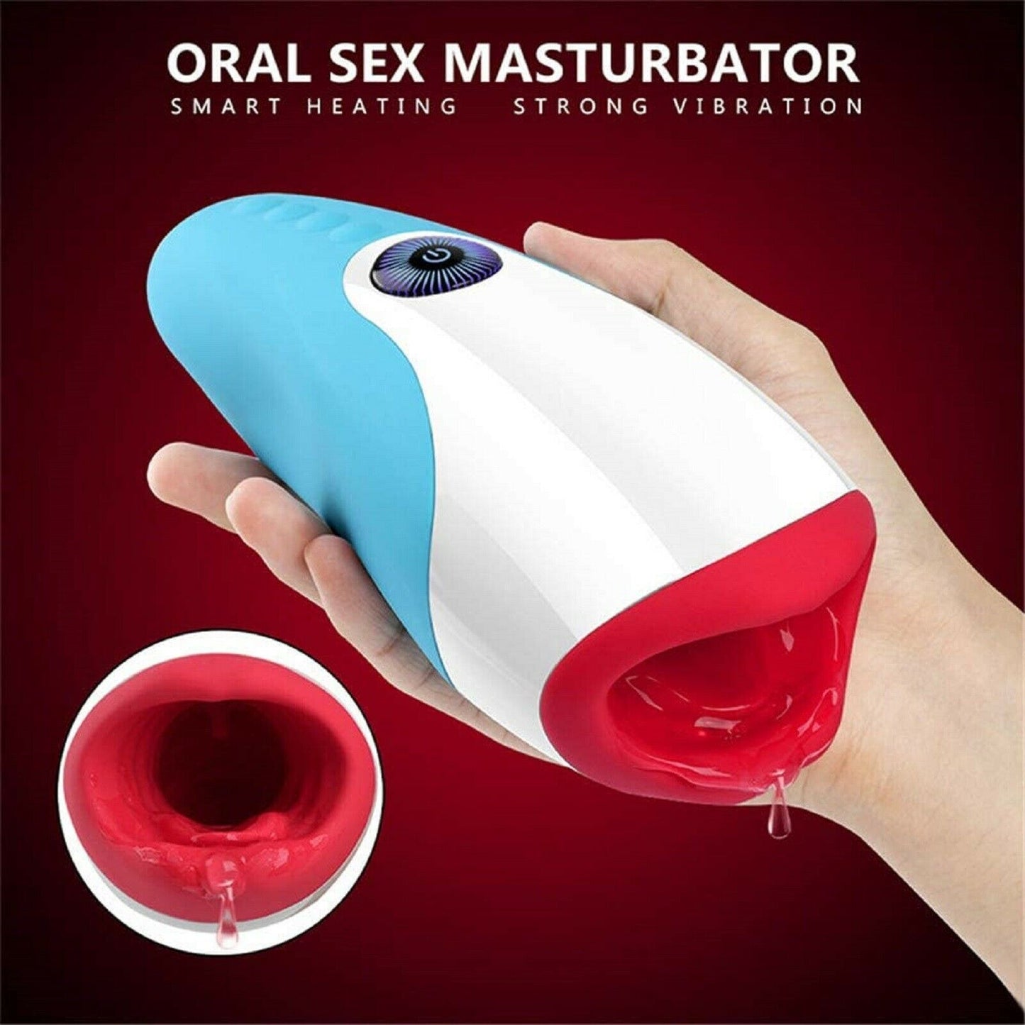 Vibrating Oral Sex Toy For Men Auto Stroker Cup Masturbator Male Masturbation